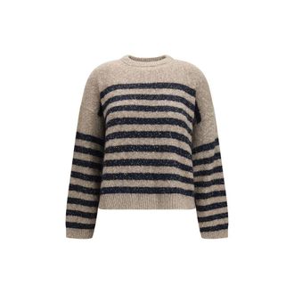 Brunello Cucinelli Beige Wool Oves Aries Womens Sweatshirt