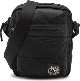 Stone Island Logo-appliqu&eacute;d Nylon Pouch bag - Black - One Size