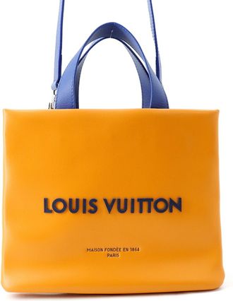 Louis Vuitton Saffron Leather Handbag Tote Bag (Pre-Owned)