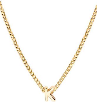 Brook & York Kira Mini Initial Pendant Necklace in Gold K at Nordstrom