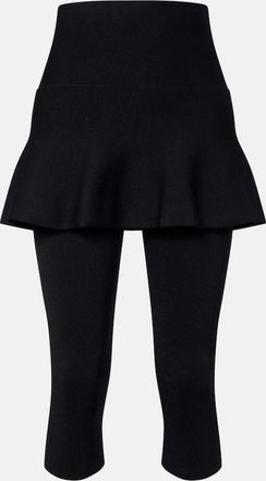Alaia Ala&iuml;a Cropped peplum leggings