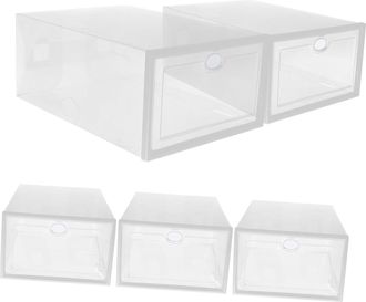 OEM Cajas Transparentes Apilables De 5 Piezas Para Guardar Zapatos, Organizador De Calzado Deportivo Para Uso Diario