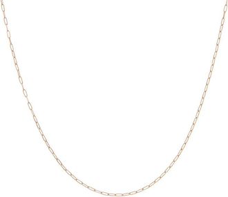 Italian Gold, Inc 10K Rose Gold 1.2Mm Solid Paperclip Necklace