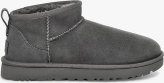 UGG UGG CLASSIC ULTRA MINI Womens Boots Grey Sheepskin - Size UK 7