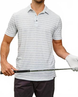 Rails Merced Golf Polo Shirt In Sashiko Border White