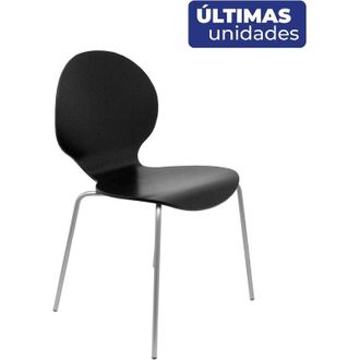 Piqueras y Crespo Pack 4 Sillas Pe&ntilde;as Madera Negro