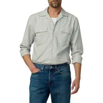 Joe's Writers Long Sleeve Camp Shirt in Navy Check at Nordstrom Rack, Size Xx-Large