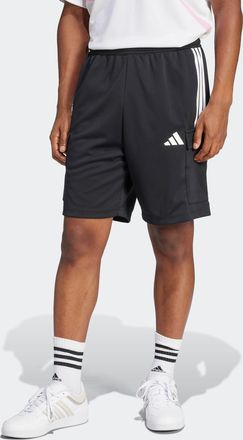 adidas Shorts ADIDAS SPORTSWEAR TIRO, Herren, Gr. XXL, N-Gr, schwarz-weiss (schwarz, wei&szlig;, normal, gr.), Obermaterial: 100% Polyester, Hosen Shorts