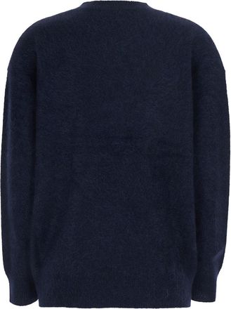 Max Mara Womens Sweater Maria V-Neck Blue Yak Tops Top