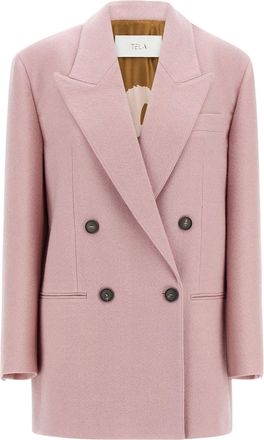 Tela Nomade Double-Breasted Tailored Wool Blazer