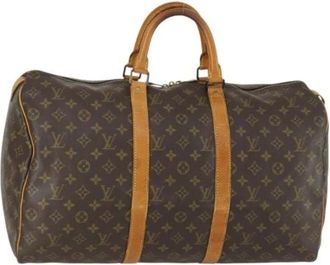 Louis Vuitton Pre-owned Weekend Bags, female, Brown, Size: ONE SIZE Pre-owned Canvas Weekend Bag