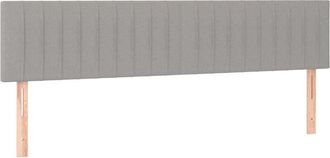 vidaXL Cabecero Con Led De Tela Gris Claro 180x5x78/88 Cm Vidaxl