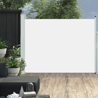 Berkfield Home Patio Retractable Side Awning 140x500 cm Cream in Beige