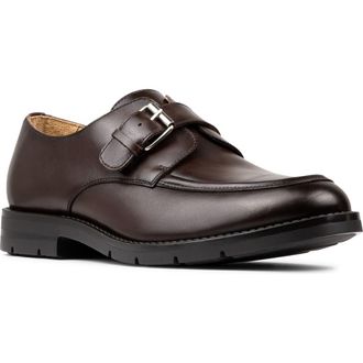 Donald J Pliner Calan Monk Strap Shoe in Dark Brown at Nordstrom, Size 10.5