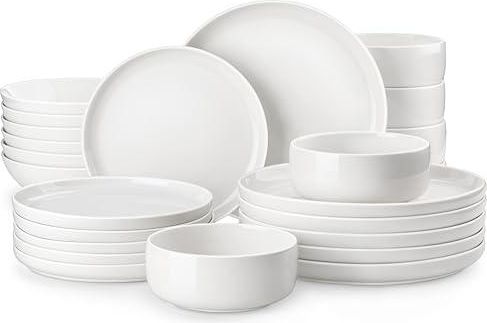 Lot De 6 Demi-assiettes En Porcelaine Blanche, Style Haricot - Idéal Pour Apéritif Ou Décoration