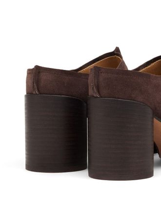 Maison Margiela Suede Block Heel Mule - Brown