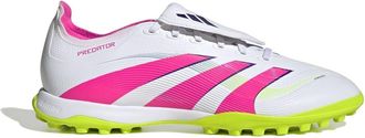 adidas Mens Predator League Fold Over Tongue Astro Turf Football Boots in White/Pink - Size UK 11