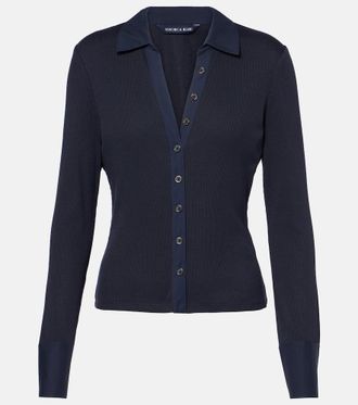 Veronica Beard Scottie cotton-blend top