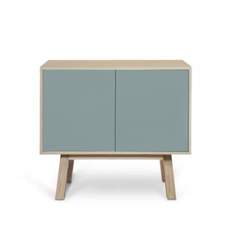 Mon Petit Meuble Fran&ccedil;ais Aparador alto de 2 puertas l.100 cm, fresno