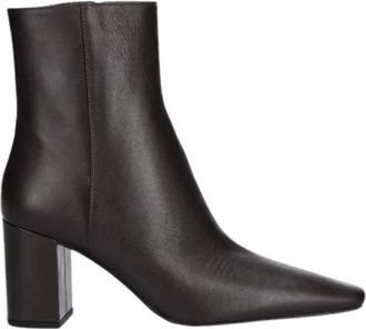 Michael Kors Elise Bootie - Dames - Laarzen met Hak - Bruin - 39 EU - Leer - Schoenen
