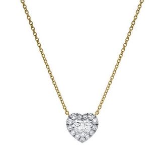 LuvMyJewelry Valentina 14K Gold Lab Grown Diamond Heart Necklace - 1 ct in 14K Yellow Gold at Nordstrom
