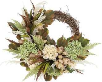 Creative Displays Inc. Handmade 27 Fall Wreath With Hydrangeas, Wheat & Astilbe