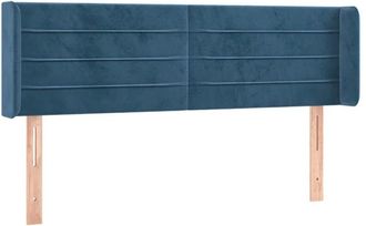 vidaXL Cabecero De Terciopelo Azul Oscuro 147x16x78/88 Cm Vidaxl