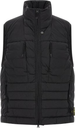 Stone Island Black Quilted Sleeveless Jacket