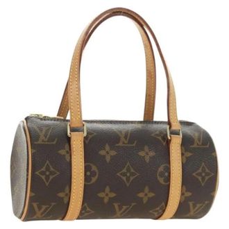 Louis Vuitton Pre-owned Vintage Monogram Canvas Hand Bag - Dames - Pre-owned - Bruin - Maat: ONE Size Leer