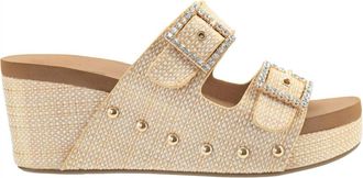 Corkys Footwear Womens Main Squeeze Wedge Sandals In Raffia