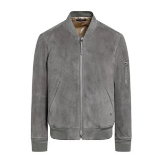 Tom Ford Leather Jassen - Heren - Leren en Su&egrave;de Jassen - Grijs - 2XL - Jassen