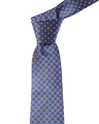 Canali Blue Squares Silk Tie