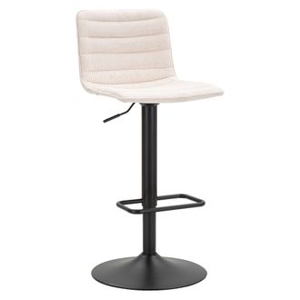 Dmora Silla Alta Essaou, Ajustable, Con Respaldo, Acolchada, 43x50x86h Cm, Color Blanco Crema