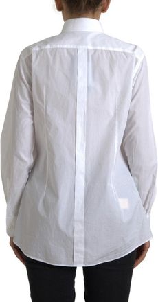Dolce & Gabbana Womens Cotton Collared Long Sleeves Shirt White