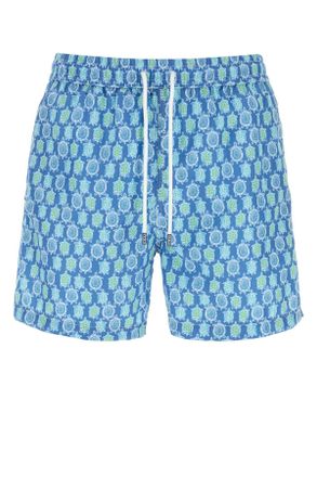 Fedeli Printed Polyester Swimming Shorts