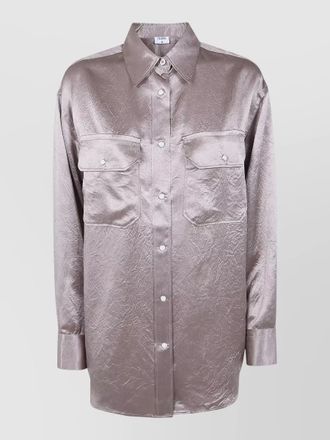 Filippa K long sleeve work shirt shiny finish