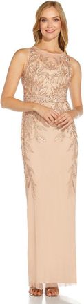 Adrianna Papell Beaded Column Gown