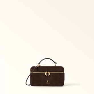 Furla Camelia Borsa Mini Toni Cioccolato Marrone Camoscio Donna