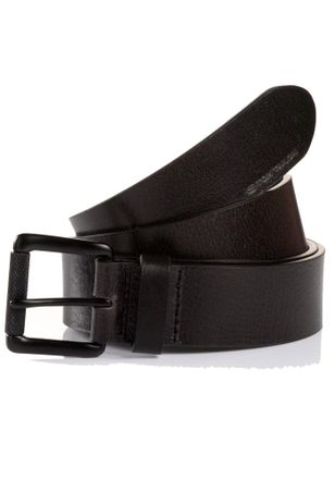 Tom Tailor Lederg&uuml;rtel TOM TAILOR TTJASPER, Herren, Gr. 80, schwarz (schwarz uni), B&uuml;ffelleder, unifarben, G&uuml;rtel Lederg&uuml;rtel, 3,5 cm breiter Herreng&uuml;rtel, ideal