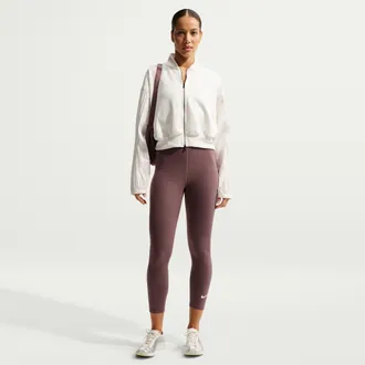 Nike Womens Nike Sportswear Classic High-Waisted 7/8 Leggings in Purple | DV7789-502