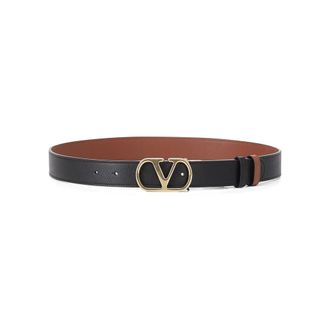 Valentino Omkeerbare riem van glad leer - Dames - Accessoires - Zwart - Maat: 95 CM Leer