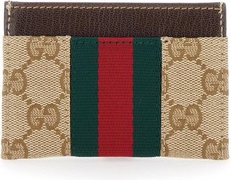 Gucci Womens Card Holder Beige Accessory