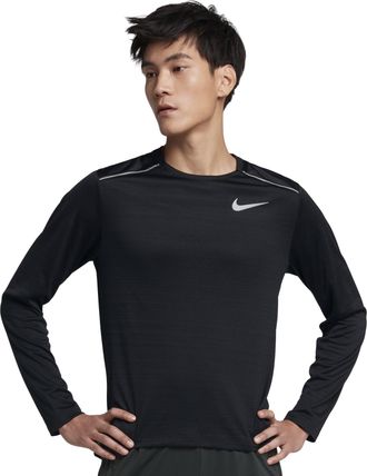 Nike Dri-Fit Mtler Long Sleeves Running Quick Dry Gym Clothes Black AJ7569-010