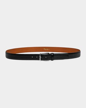 Santoni Adjustable Leather Belt