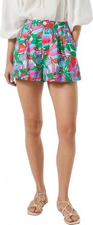 Rhode Resort Walker Off-Seam Pocket Shorts In White Fleur Tropicale