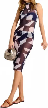 Lenny Niemeyer Sleeveless Tulle Dress In Abstract