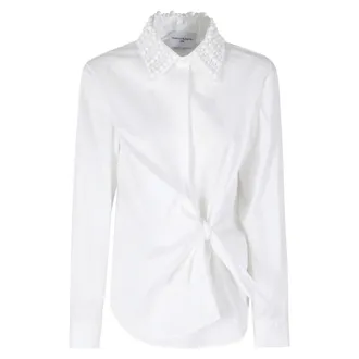 Isabelle Blanche Shirts, female, White, Size: XS Knot Shirt