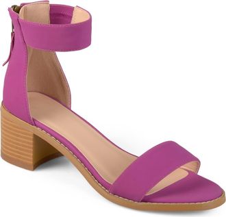 Journee Collection Percy Open Toe Heeled Sandal in Plum at Nordstrom Rack, Size 8