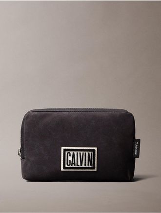 Calvin Klein Mens Graphic Logo Pouch - Black