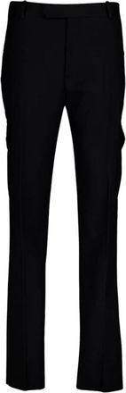 Alexander McQueen Moderne Zwarte Cargobroek - Heren - Slim Fit Broeken - Zwart - XL - Wol - Broeken